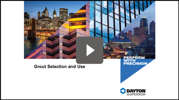 Grout Selection and Use